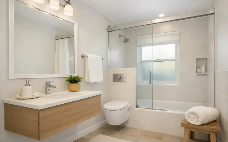 choose fixtures that free up floor space