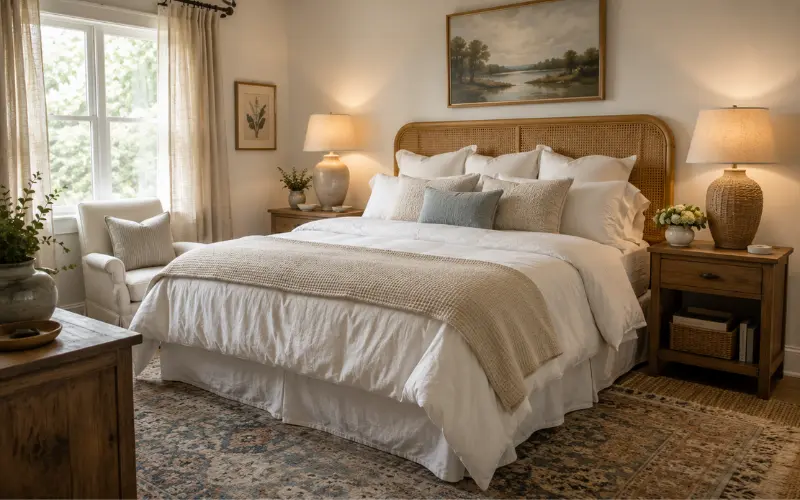 coastal grandma style bedroom