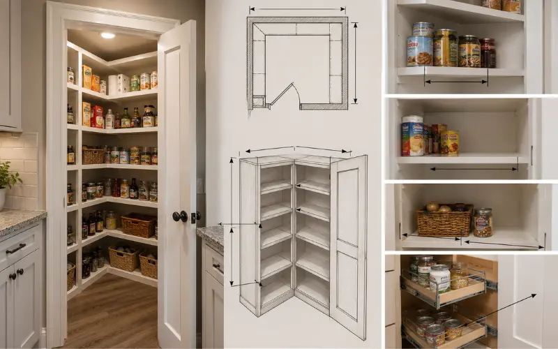 corner pantry dimensions