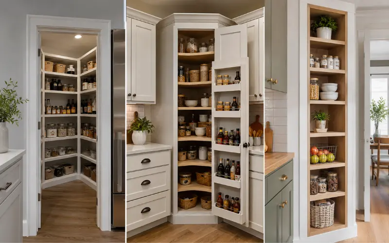corner pantry layout options