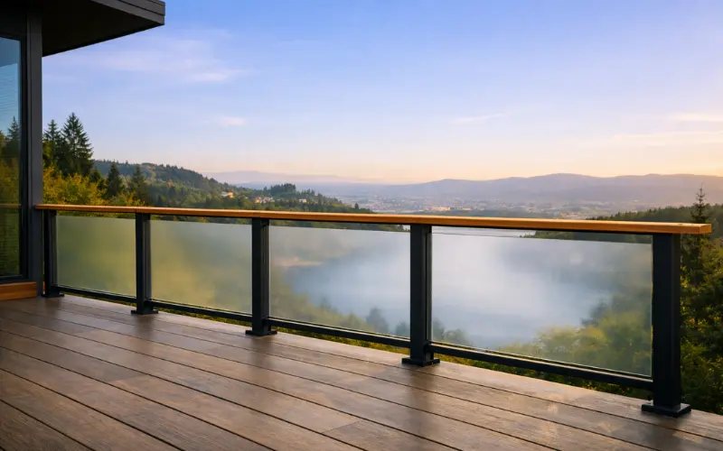 frosted or fluted glass