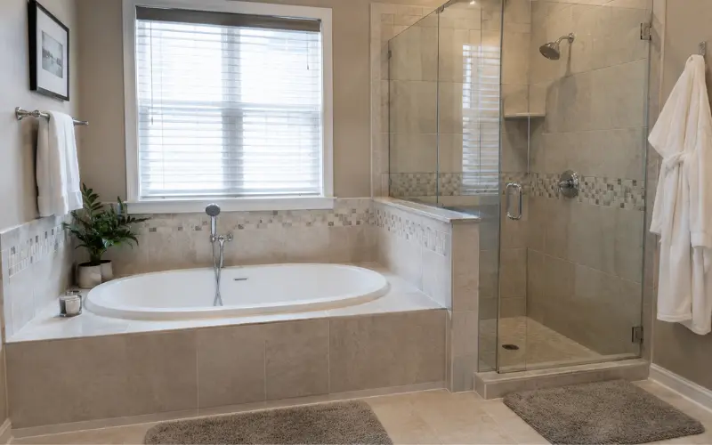 garden tub shower combo