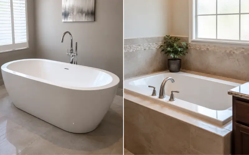 garden tub vs roman tub