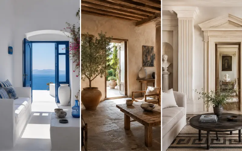 greek home decor isnt one style its three