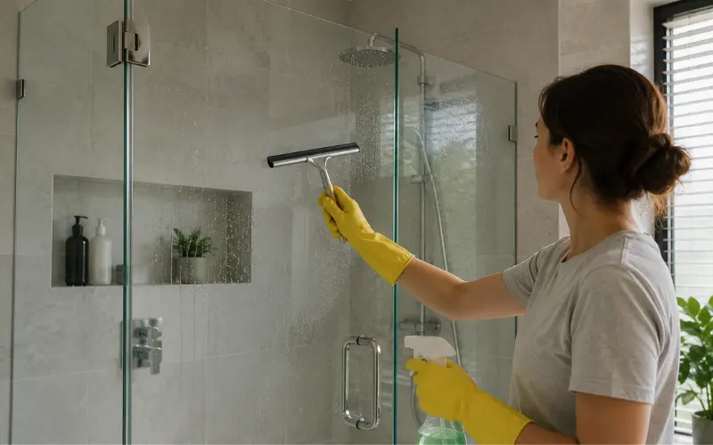 how to maintain a frameless shower screen