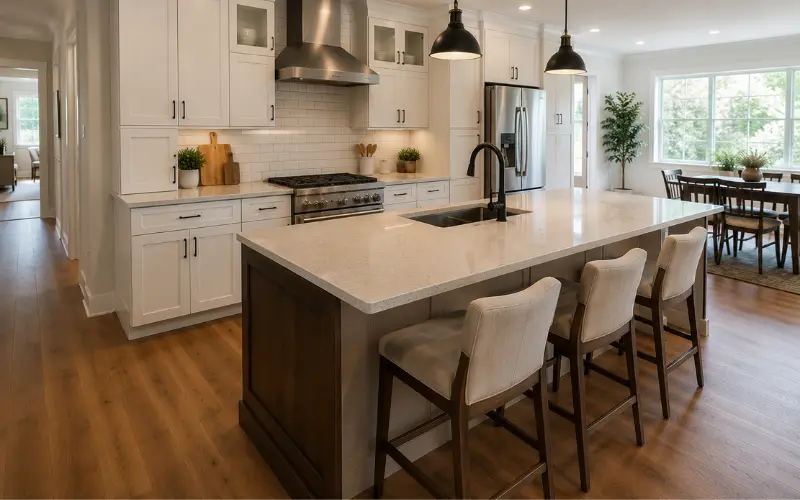 how wide does a kitchen peninsula need to be