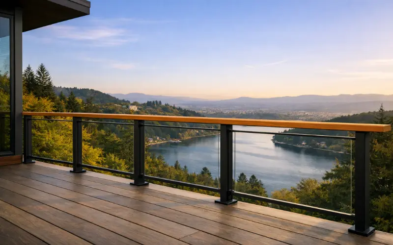 mixed-material railing