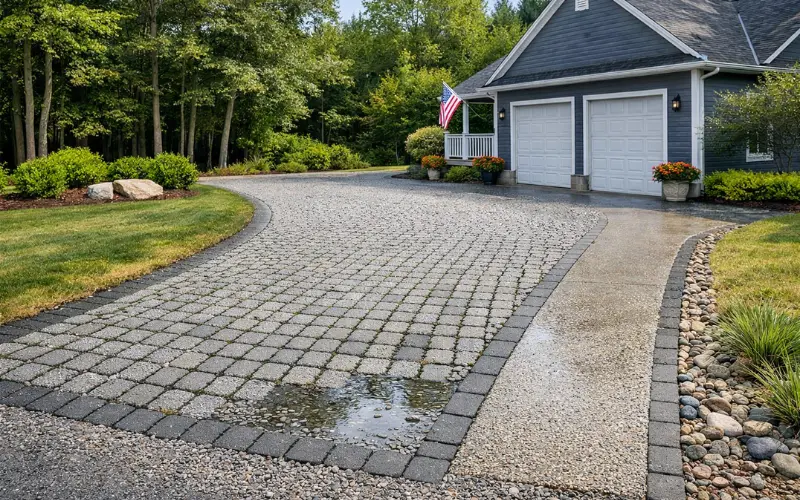 permeable options driveway material
