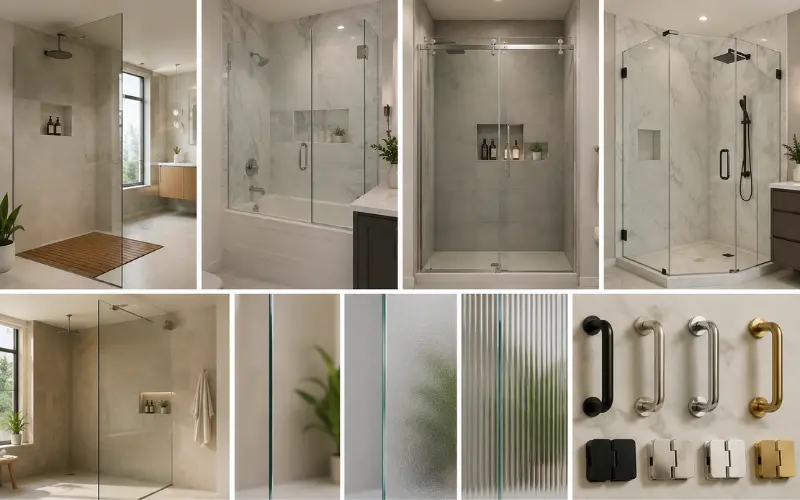 popular frameless shower screen styles