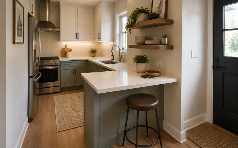 small kitchen peninsula ideas