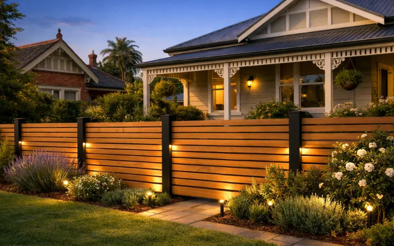 timber batten and slat fencing