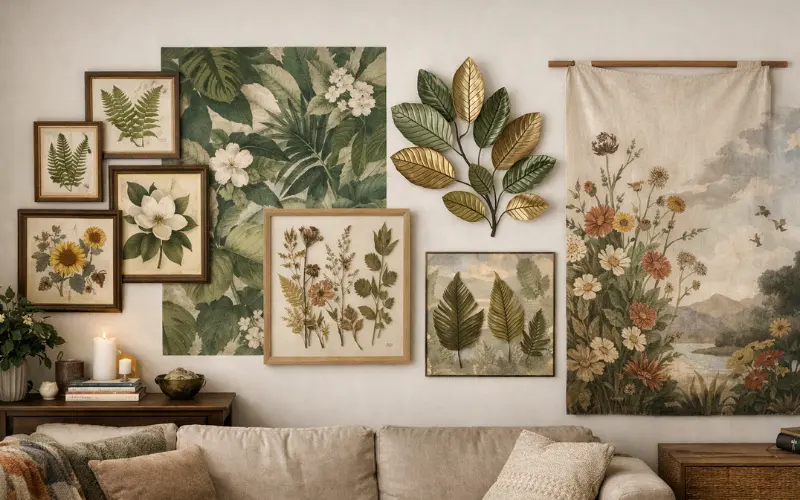 types of botanical wall decor to consider