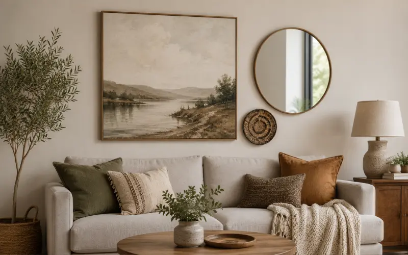 mixing circles with rectangular art