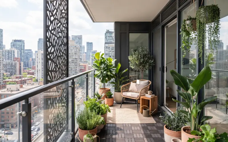 balconies and terraces