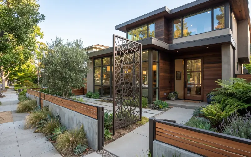 front yards and street-facing rooms