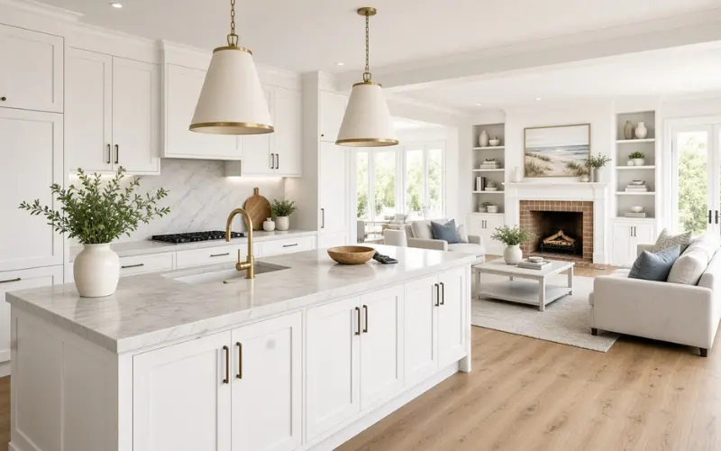 kitchen and living details buyers check up close