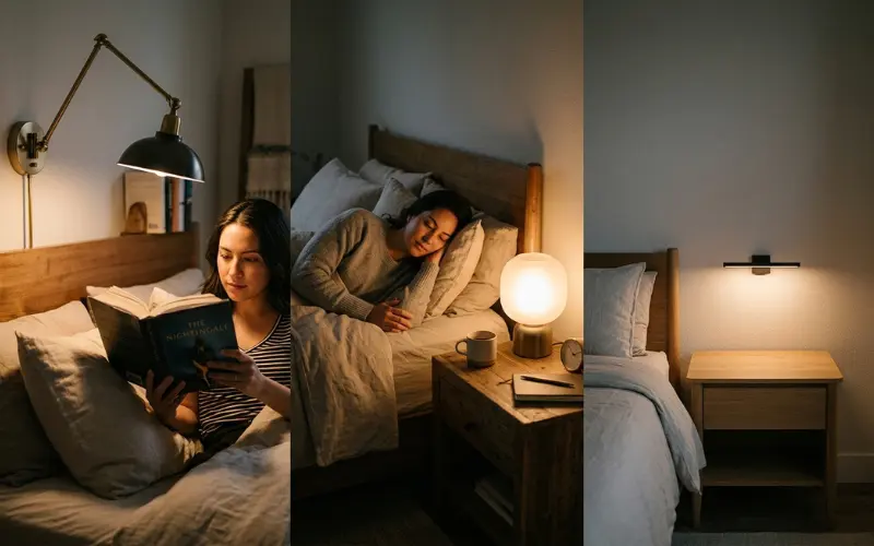 match the lamp to what you actually do in bed