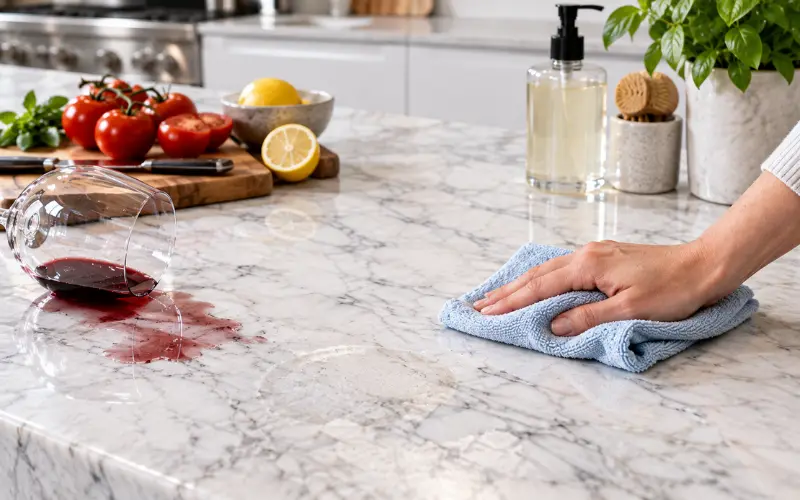 marble benchtop care