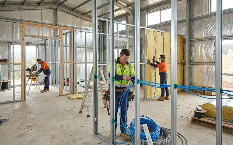 mechanical trades and interior rough-in