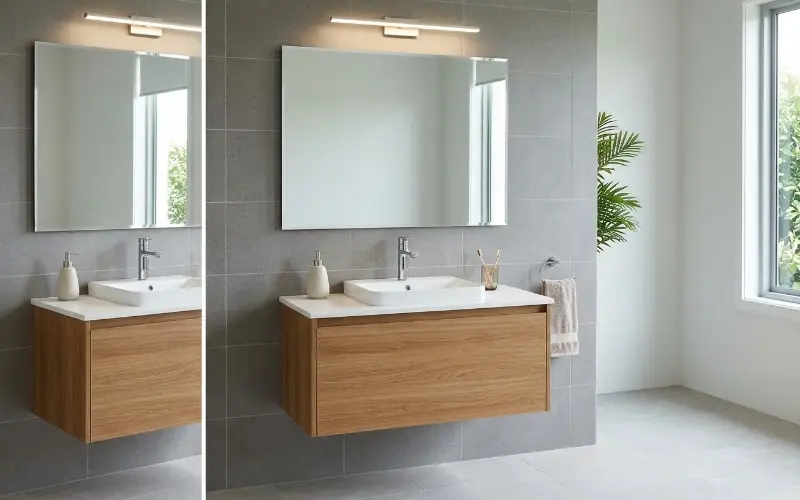 mirror height above the vanity in australia