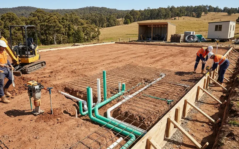 site preparation engineering and concrete works