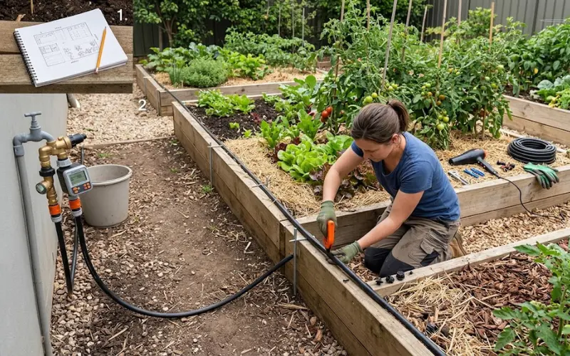 step-by-step setup for garden beds